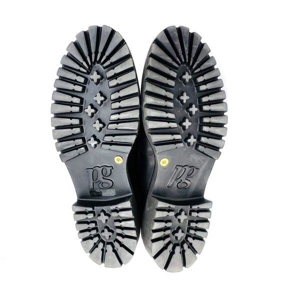 Paul Green Oxford Shoes Size 9 Laced Super Soft Black Leather Lug Sole Menswear - Picture 8 of 16